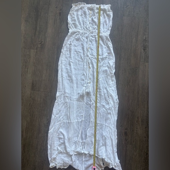 Elan White Strapless High-Low Sundress - Picture 5 of 7